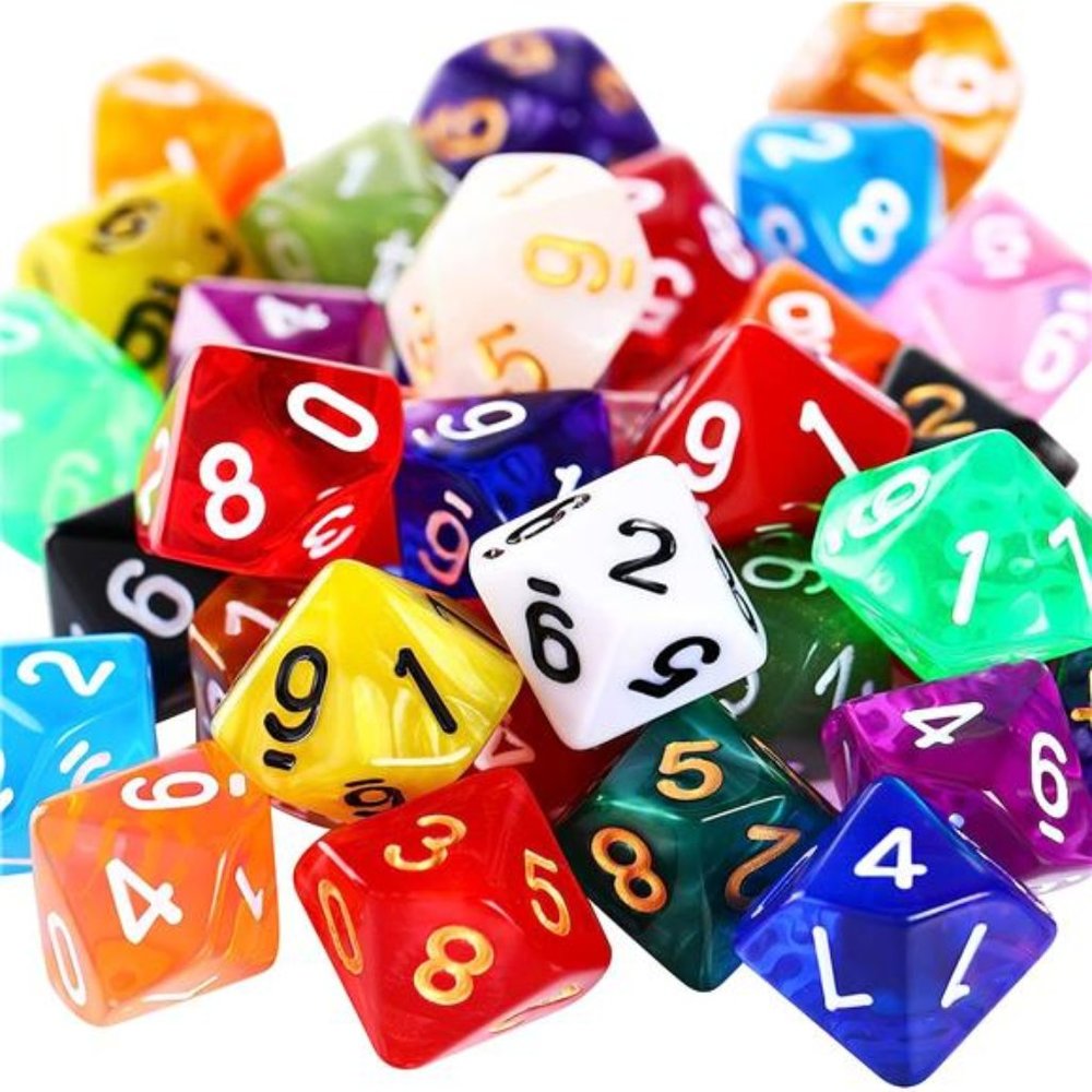 Dice Set with Black Pouch Polyhedral Dice Compatible with RPG MTG Table Games